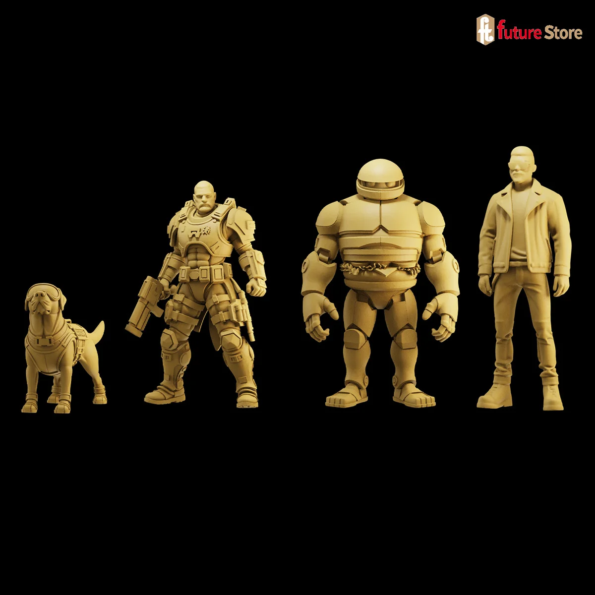 

3D Print Miniature 1/64 Special Police Dog Robot Street villains Figure Model Scene Mini Dolls Figurine Prop Crafts Decor