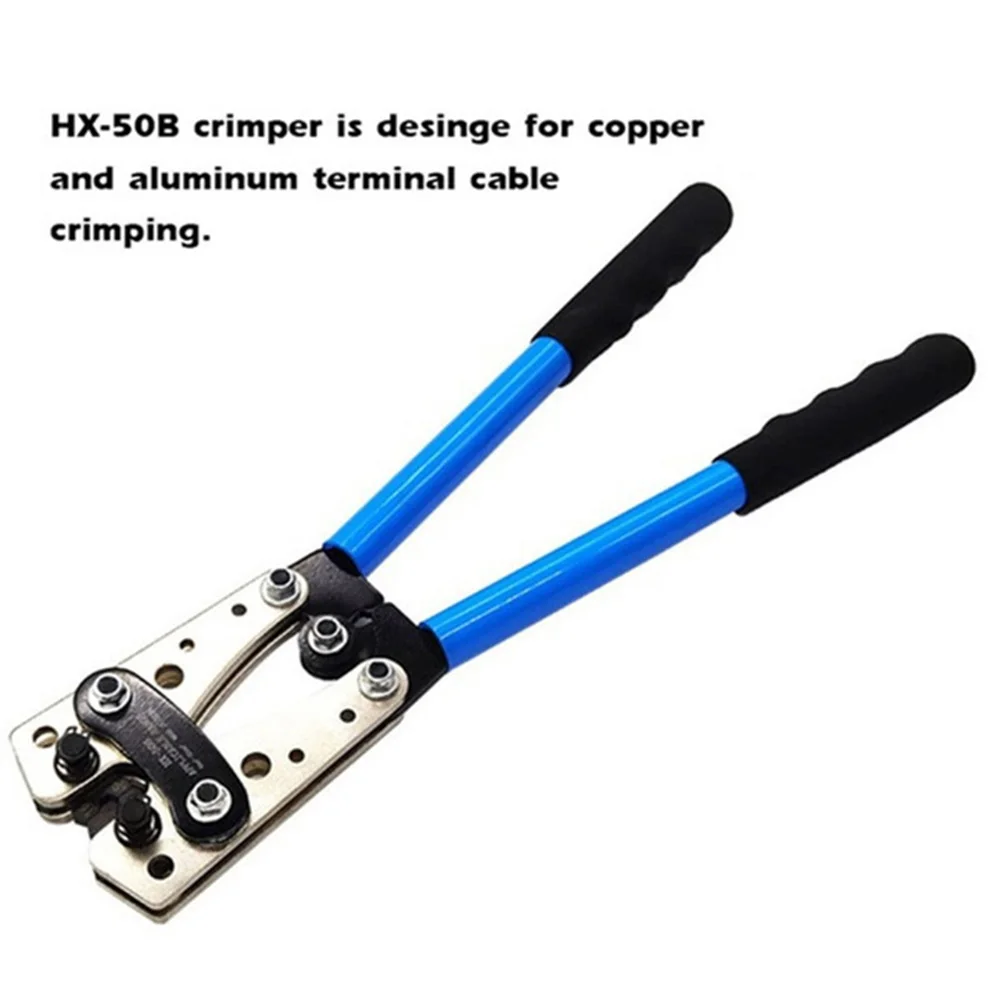 HX-50B 1/60/100Pcs Tragbare Kabel Crimpen Werkzeug Professionelle Terminals Crimper Zange Griff Cutter Werkzeuge – Detail 6