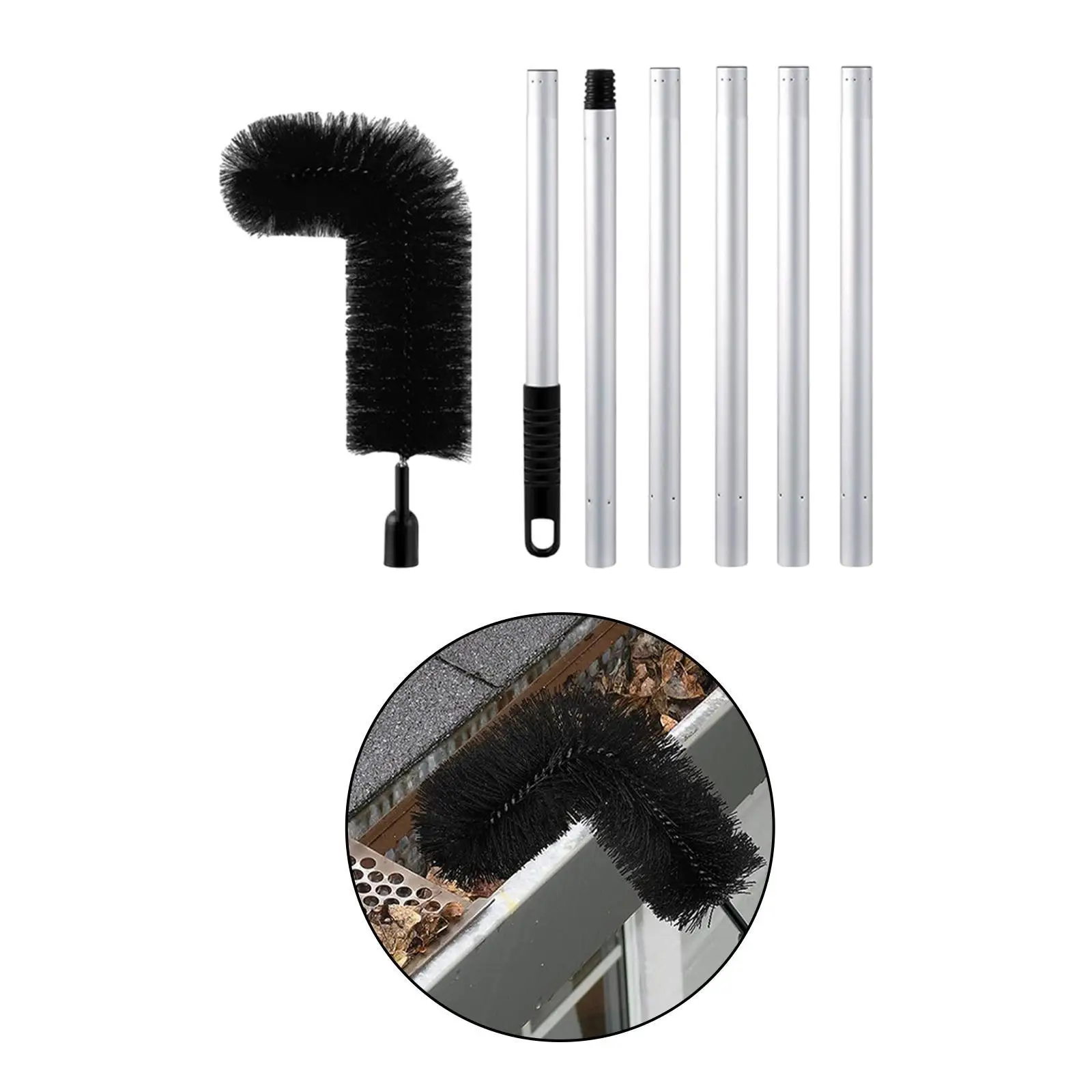 Gutter Brush Cleaner Roofing Tool Portable Removal Ability to Easily Clear