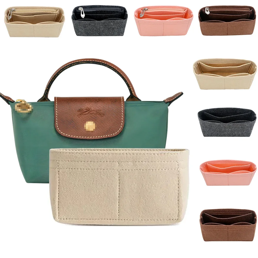 

Bag Organizer for Longchamp Small Tote Bag Timid Bag Storage & Finishing Inner Bag Liner Handbags Insert Organizer fit Mini Size