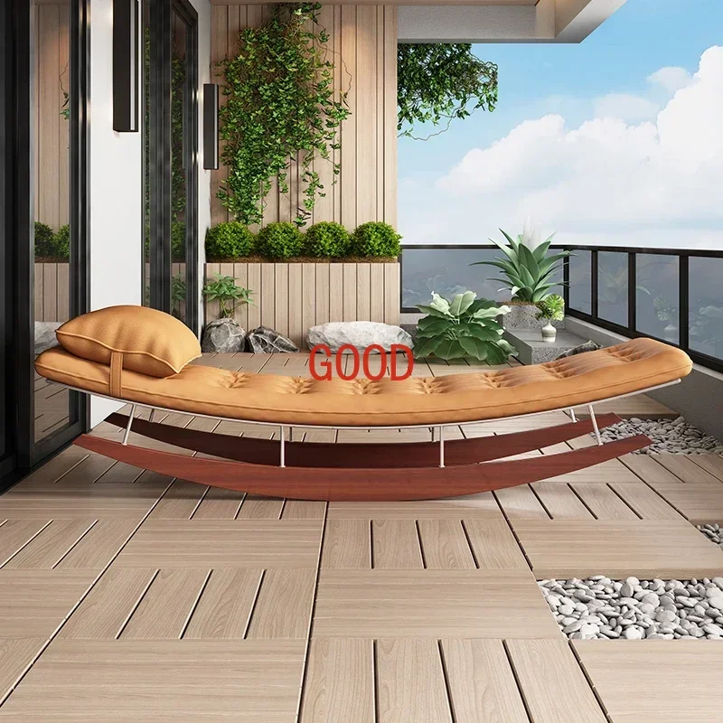 Дизайнерское кресло-качалка для спальни, однотонное кресло-качалка для гостиной, кресло-качалка для отдыха