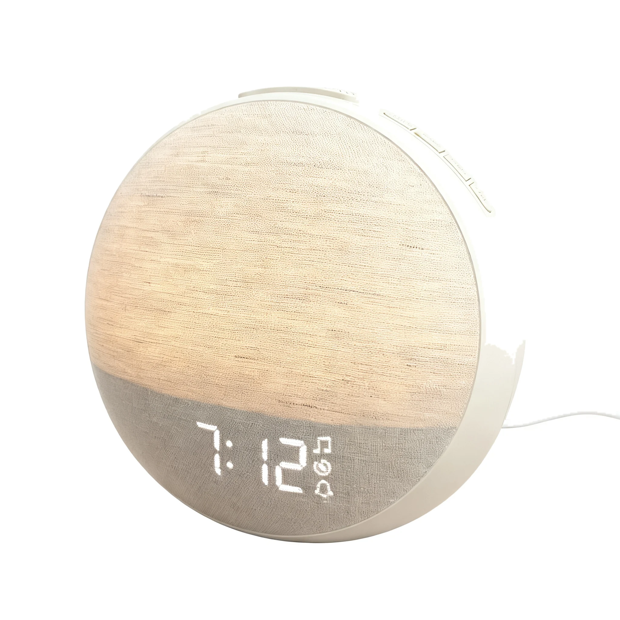 White Noise Machine Sleep - นาฬิกาปลุกพร้อมแสงปลุก จำลองแสงพระอาทิตย์ขึ้น เสียงไวท์นอยส์ เครื่องสร้างเสียงช่วยการนอนหลับ ดีไซน์ทันสมัย