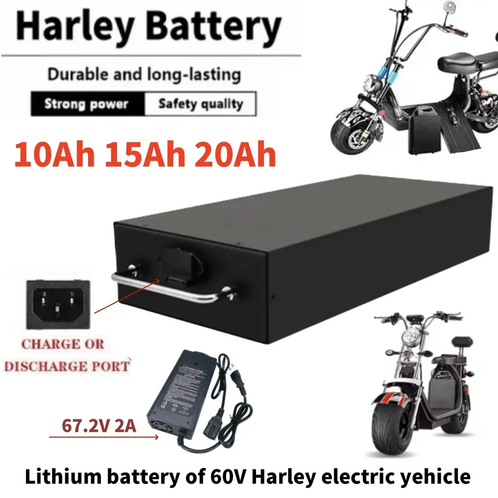 

Original 60V 18650 Battery for Harley Lithium battery 10Ah 15Ah 20Ah ，2000W High power Waterproof Electric vehicle battery pack