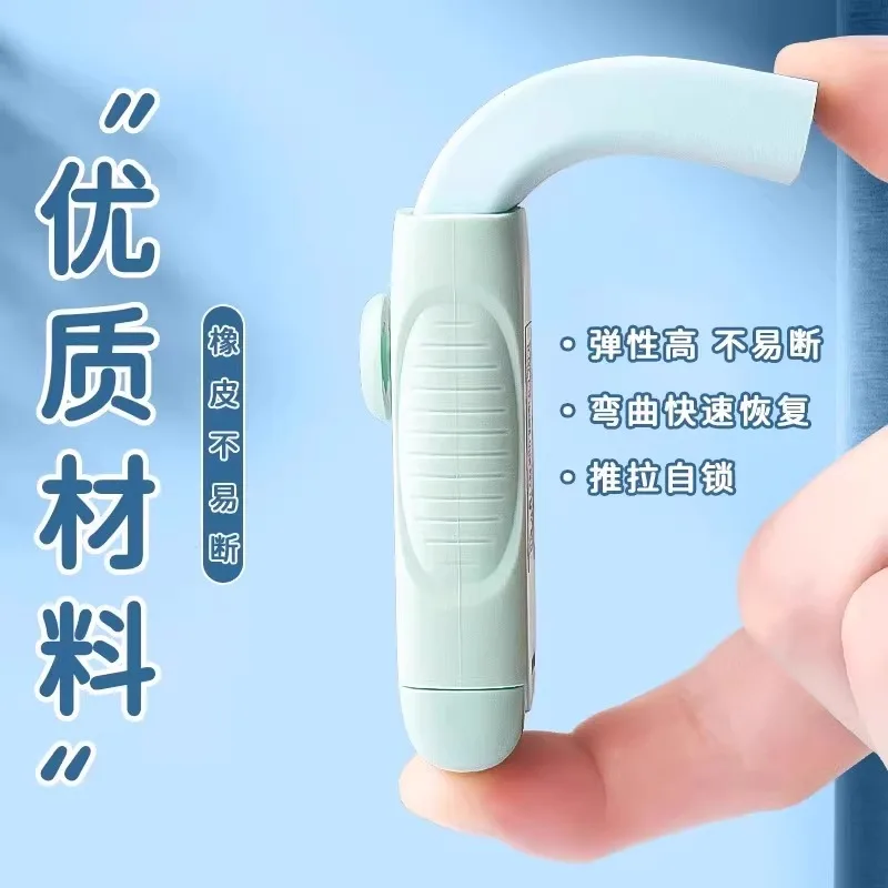 M&G 연필 지우개, 푸시풀 디자인, 리필 가능, 1+4 교체, 학생 및 사무실용 연필 지우개