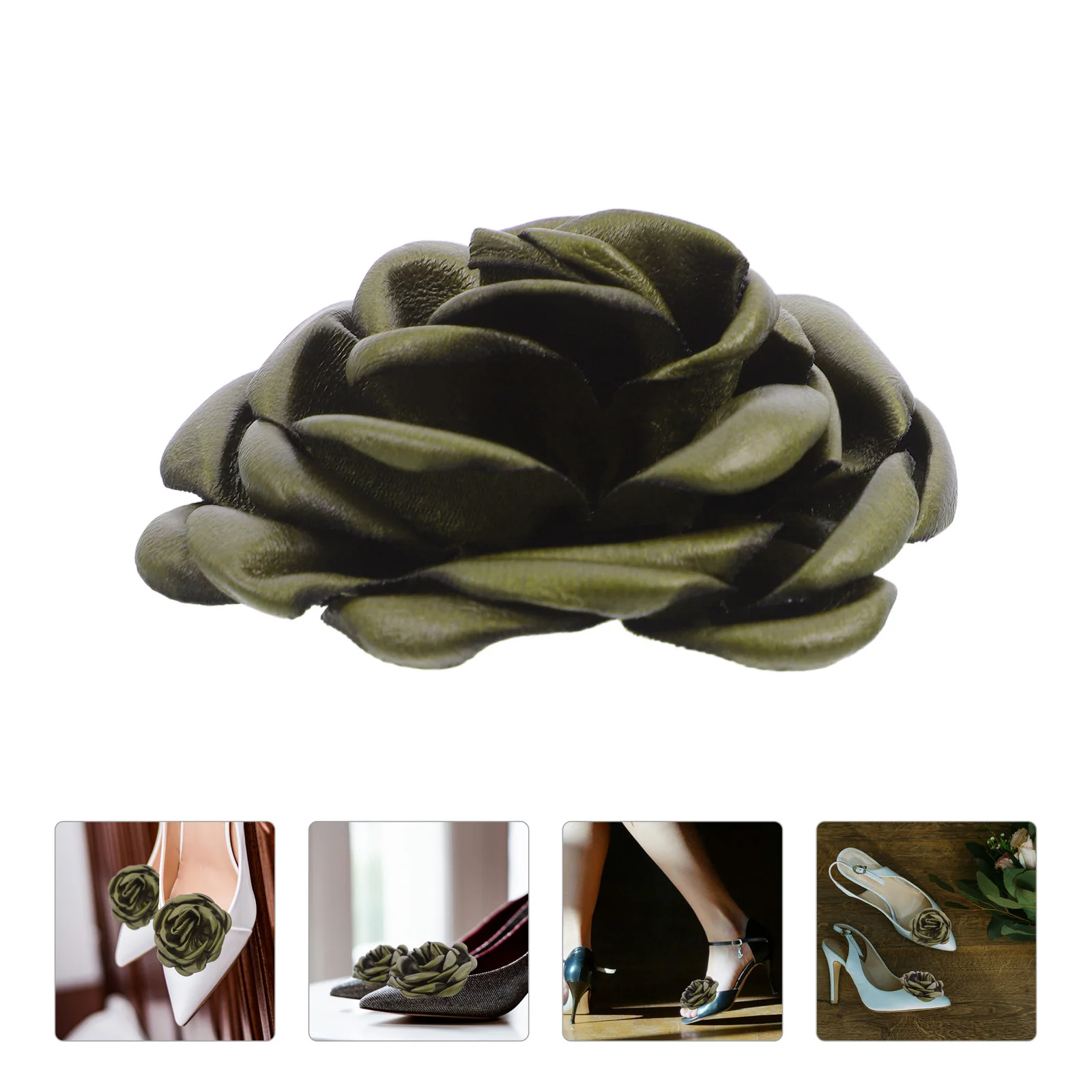 

2Pcs Detachable Flower Shoe Buckles Elegant Floral Clips for High Heels Wedding Party Shoes Decoration Accessories Charming