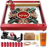 xTool D1 Pro lase Engraver 4-in-1 Rotary Roller Kit for Glass Tumbler Ring, 10W lase Cutter, 60W