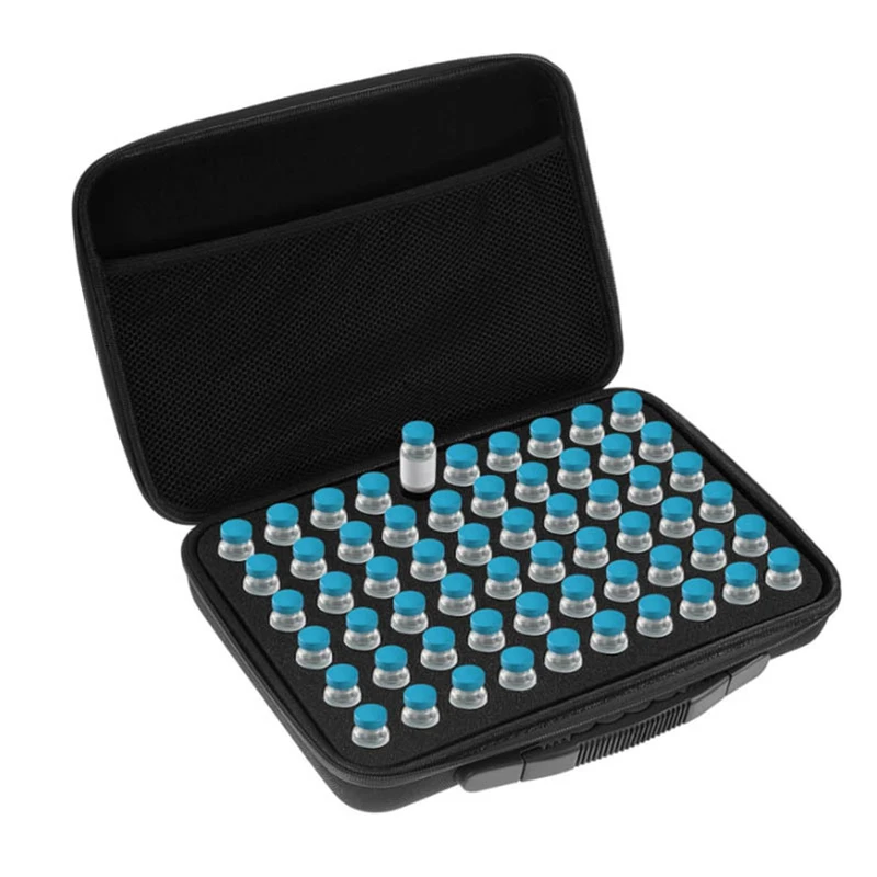 1PC Hard Battery Organizer Storage Box Empty Carrying Case 10ml Insulin Vial Storage Box With Mesh Bag For Small Injection Vials