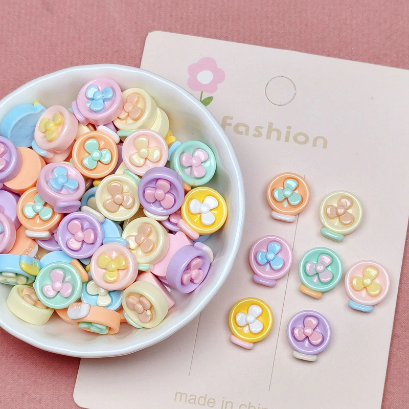 30 Pcs New Bright Multi Color Bone, Lollipop Series DIY Phone Case Resin Accessories Handmade Hair Clip Jewelry Material Pack