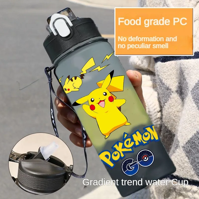 

Pokemon 700ML Water Cup Anime Portable Children's Cute Pikachu Plastic Cartoon Outdoor Sports Large Capacity Water Bottle Gifts