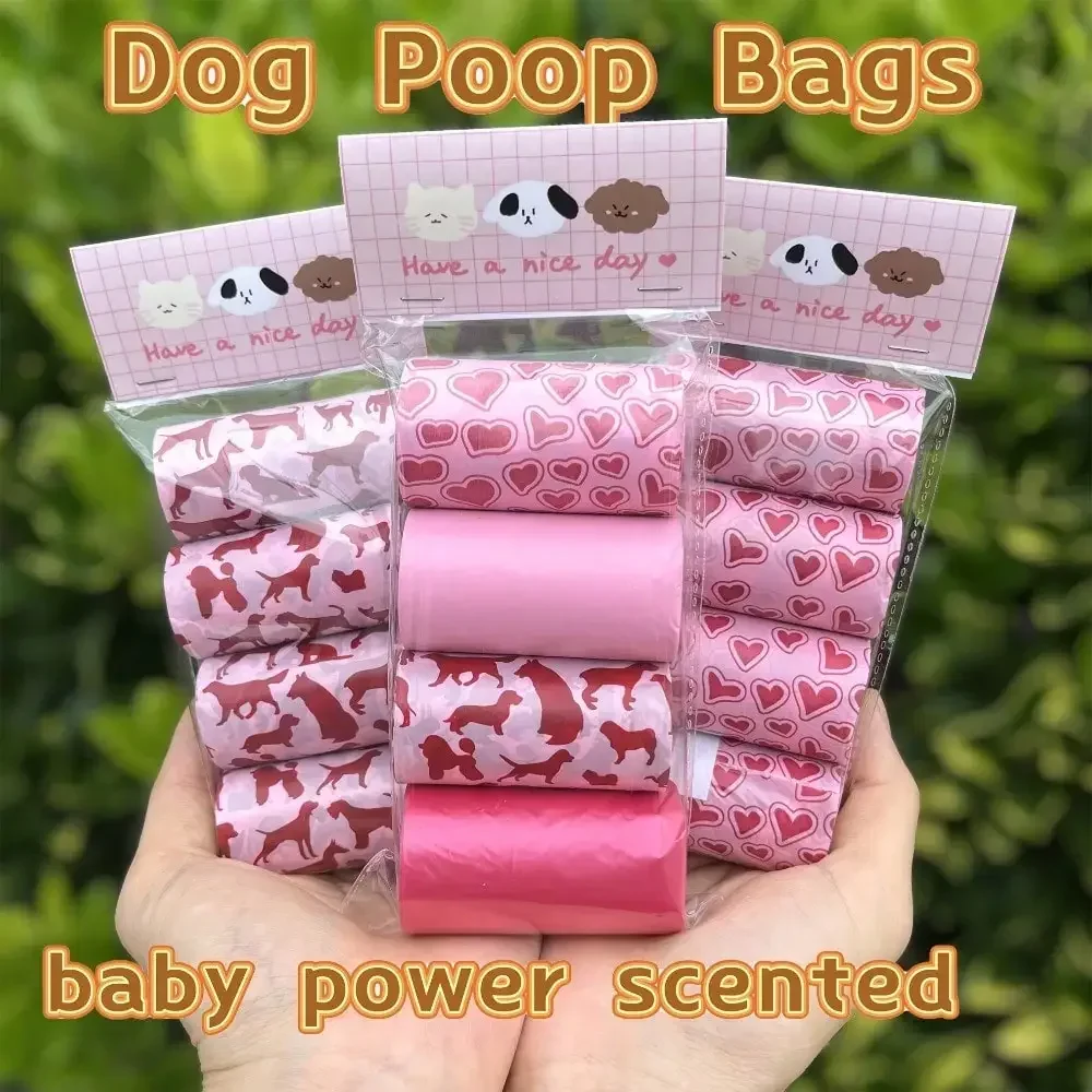 10 Rollen/150 Stück Hundekotbeutel – duftende und nicht duftende Optionen, zum Reinigen von Tierkot, langlebiges Polyethylen-Material. – Detail 1