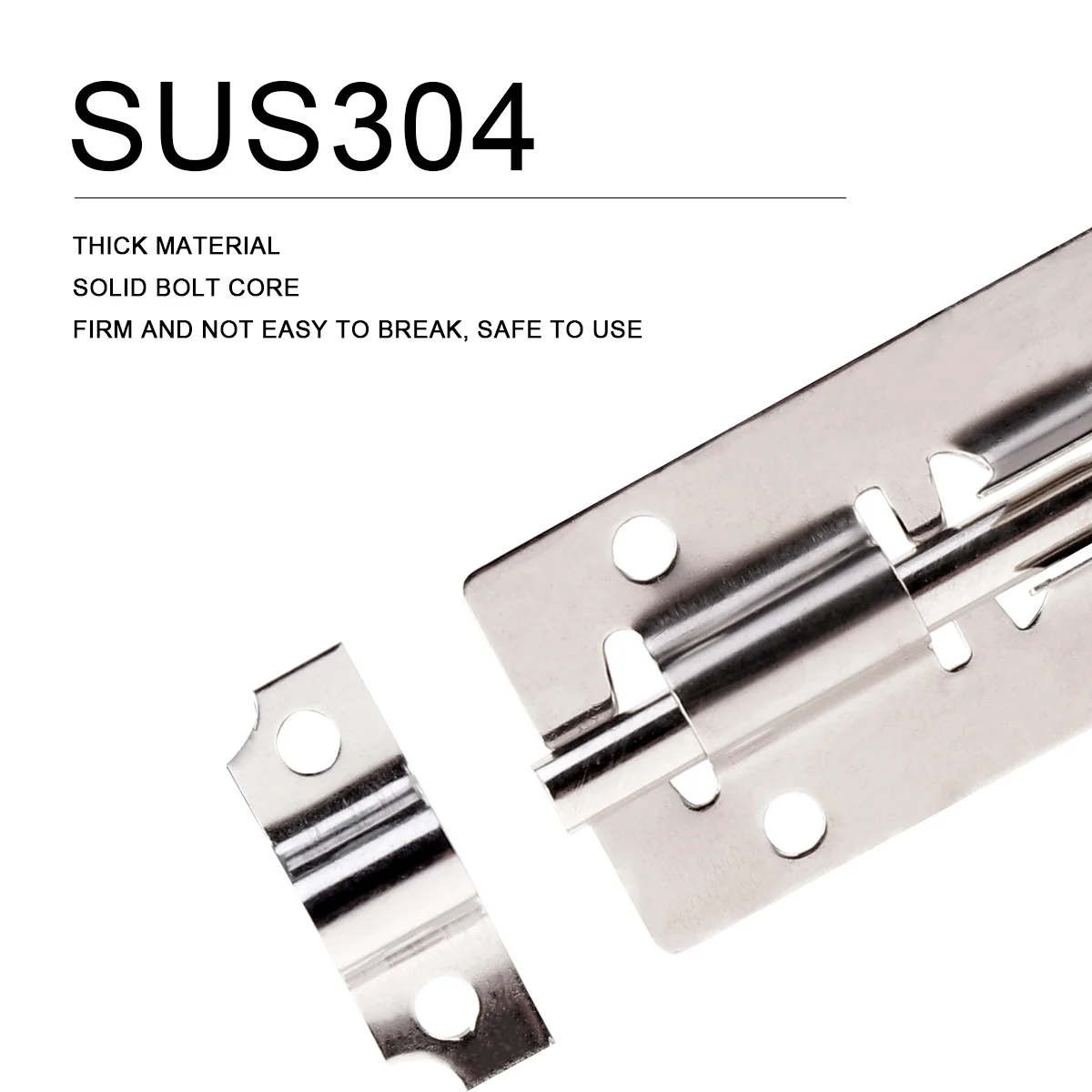 

12Pcs Metal Door Latch Assembly Resistant Stainless Steel Door Lock for Interior Exterior Use Smooth Base