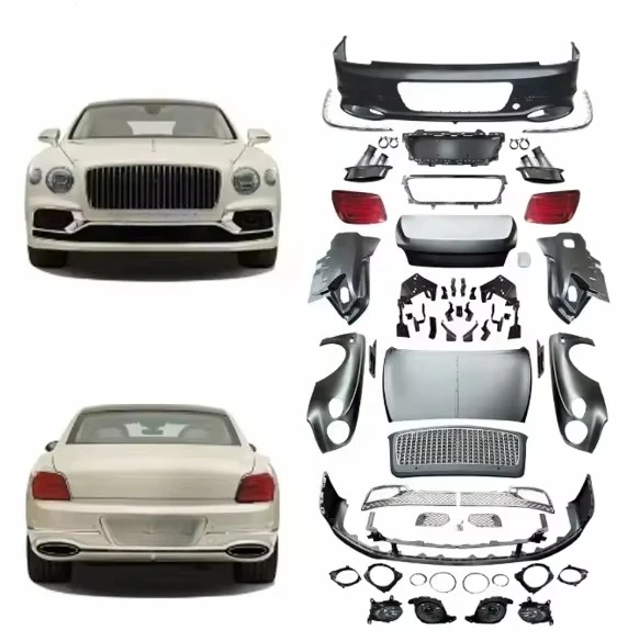 Full Set Bodykit Bent Flying Spur Old to New PP Body Kit New Facelift Kit Upgrade Set Front Bumper Rear Bumper Grille Hood Parts