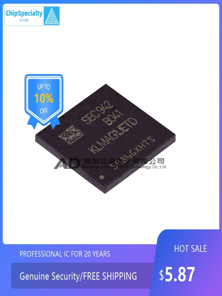 Original authentic KLMAG1JETD-B041 16G EMMC 5.1 version character library memory chip IC