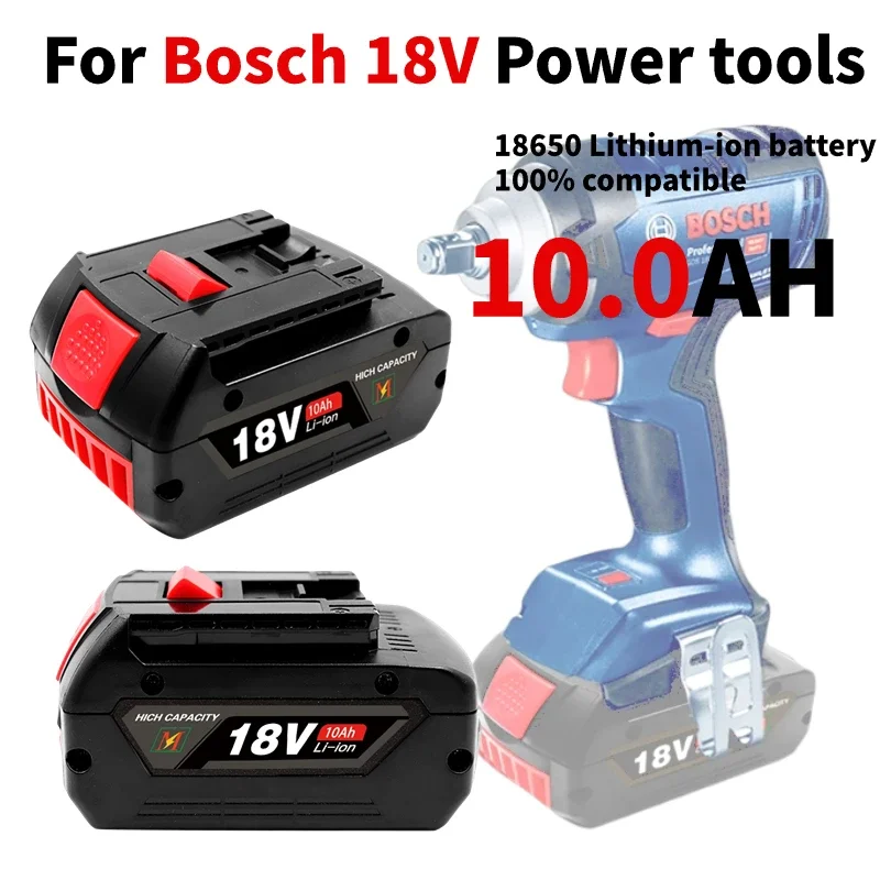 

18V 10Ah Rechargeable Li-Ion Battery For Bosch 18V Power Tool Backup 10000mah Portable Replacement for BOSCH 18V Battery BAT609