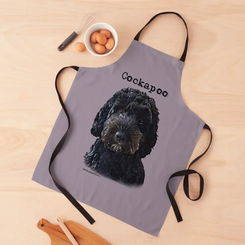 

Black Cockapoo Dog Apron Kitchen For Man Men gift Household Items Useful christmas kitchen Apron