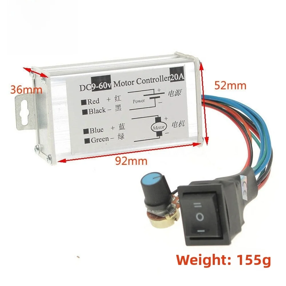 20A Forward Reverse DC Motor Speed Controller FOR PWM  Driver Board 12V 24V 36V Electrical Tool Accessories