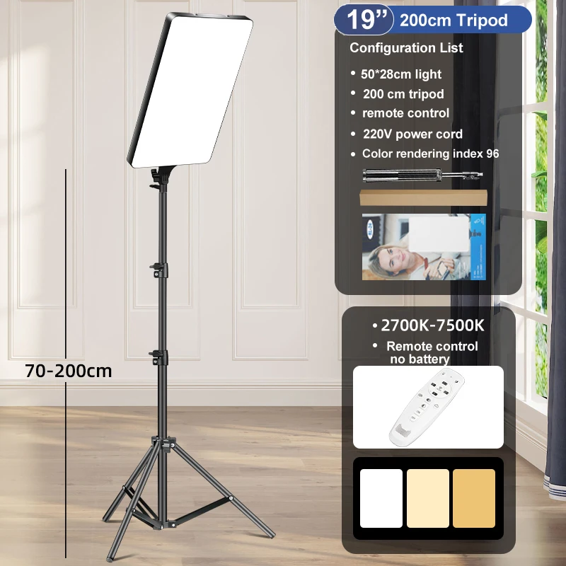 

19 Inch LED Video Lights Makeup Fill Photographic Photo Studio Lamp For Youbute Live Streaming for Tiktok Optional Tripod Stand