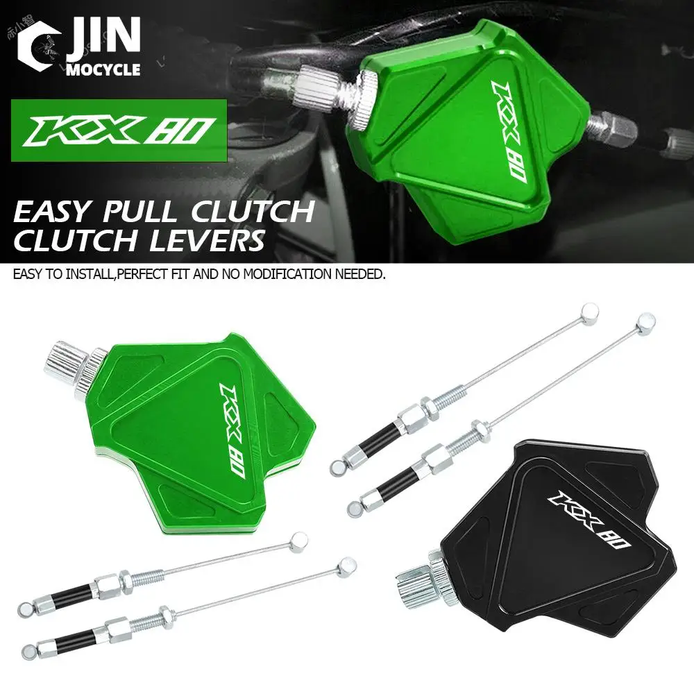 For Kawasaki KX 80 KX80 2000-2018 2017 2016 2015 2014 2013 2012 2011 Motorcycle CNC Stunt Clutch Lever Easy Pull Cable System