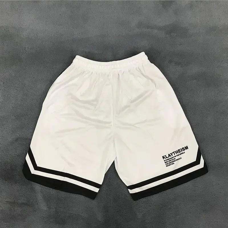 Male Short Pants Gym Basketball Training Men\'s Shorts Sports Green Drawstring Fashion Vintage With Stylish Hot Korean Style Xl