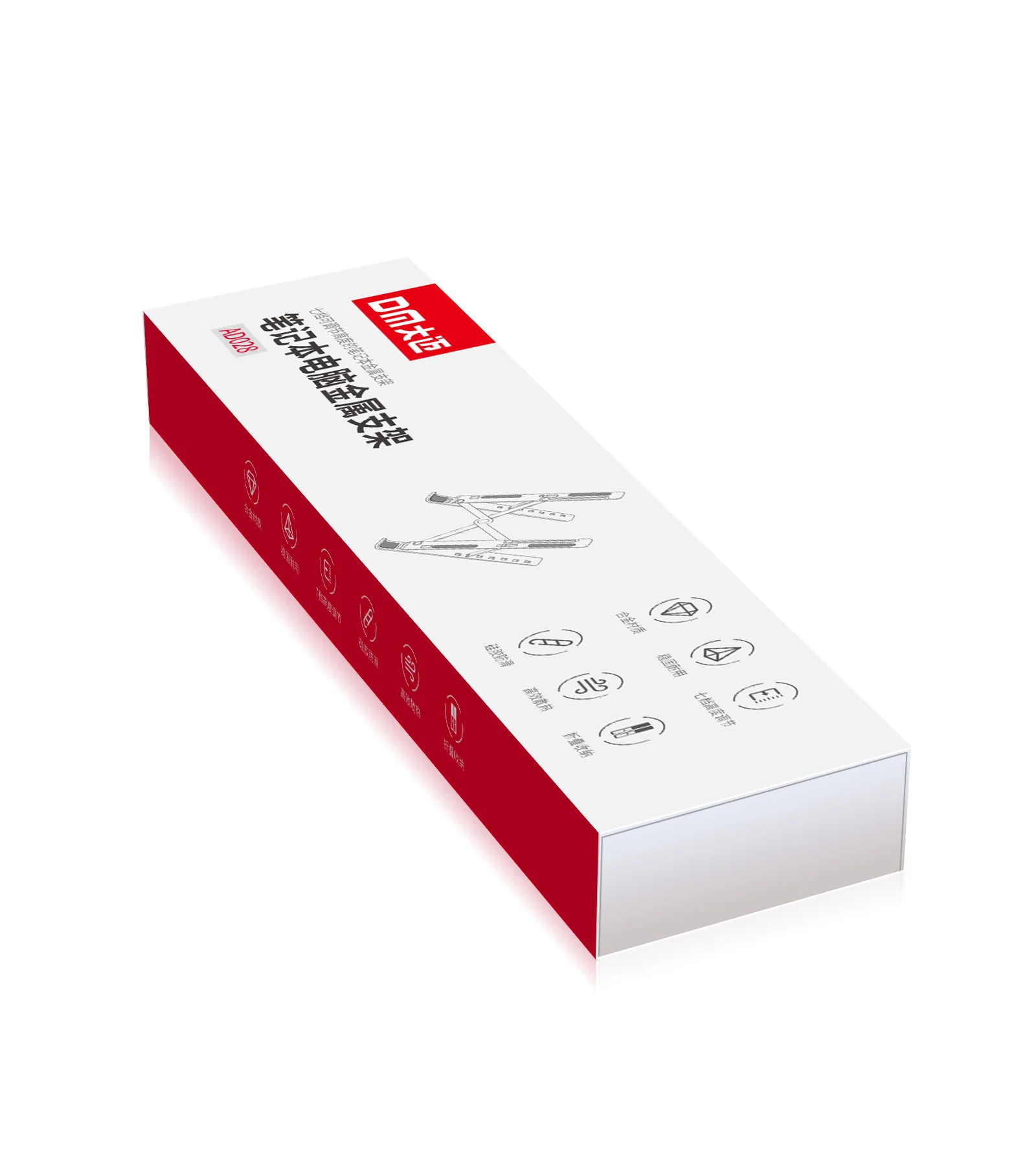 Dudukan Laptop lipat portabel logam aluminium, dudukan Notebook dapat disesuaikan