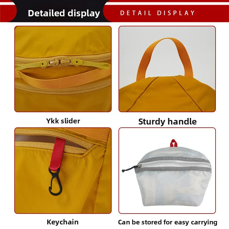 Sports Bag, Women's Foldable Storage Backpack, Men's and Women's lightweight Outdoor Hiking Bag