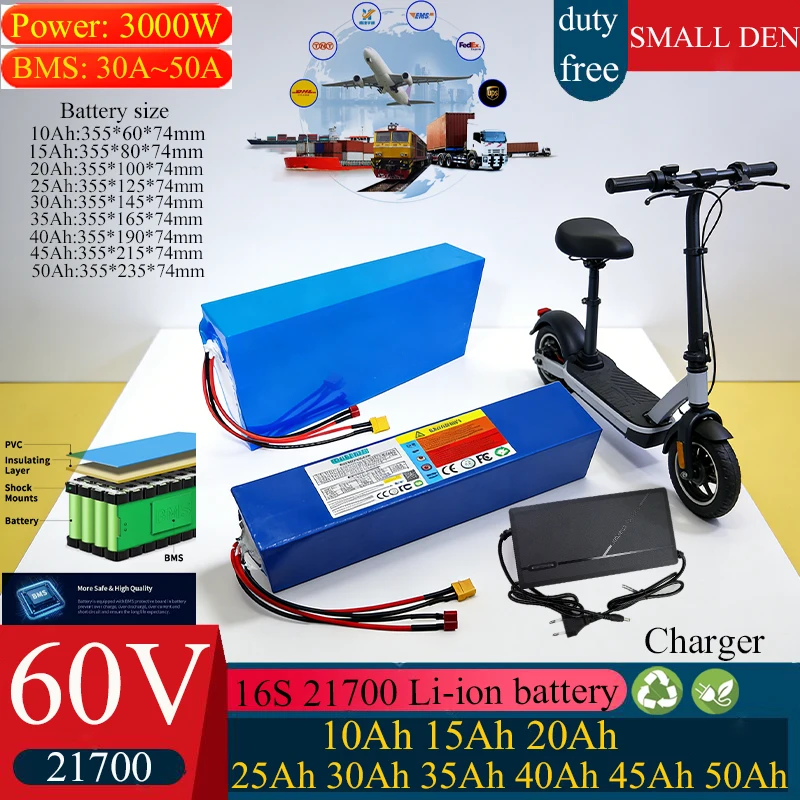 New 60V 50Ah 40Ah 3…