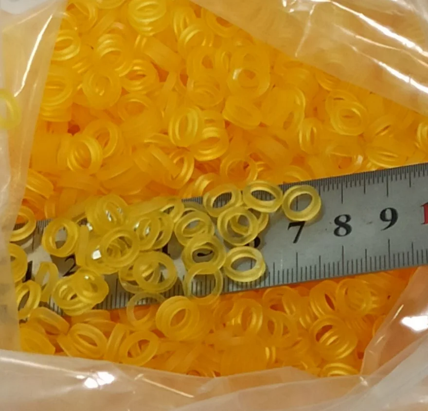 500 個の小さなサイズのシリコーンゴムバンド非常に小さい工業用ラテックス弾性ゴム直径 9 ミリメートル