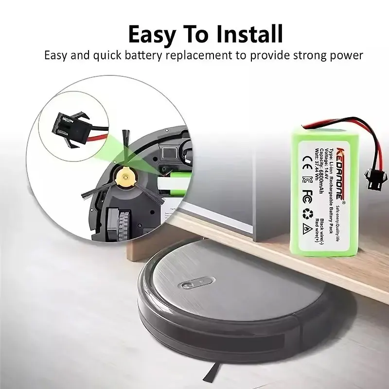 

2.6Ah 14.4V Vacuum Cleaning Robot Battery For Conga Excellence 3500 990 950 1790 1090 For Deebot DN622 N79 N79S For Eufy Robovac