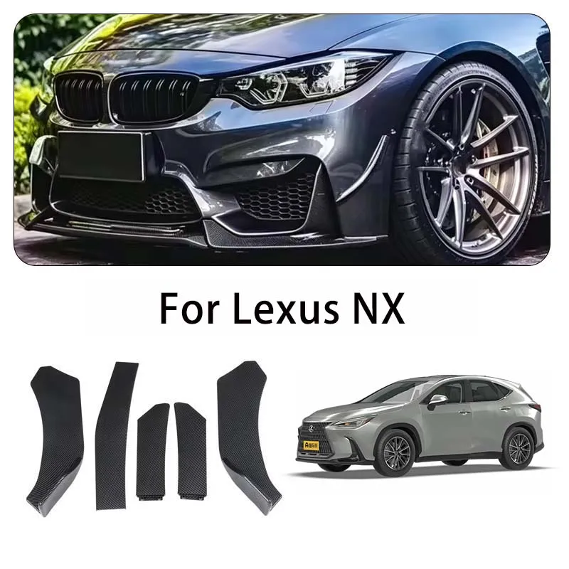 For Lexus NX body kits 5-Segment Adjustable Front Bumper Lip Splitter Body Kit