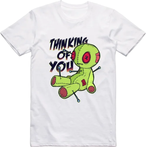 Camiseta Hombre Eslogan Divertido Voodoo Muñeca Corte Normal 100% de Algodón