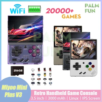 Miyoo Mini Plus V3 Retro Handheld Game Console 3.5 inch IPS HD Screen Classic Video Game Console Linux System Game Emulator