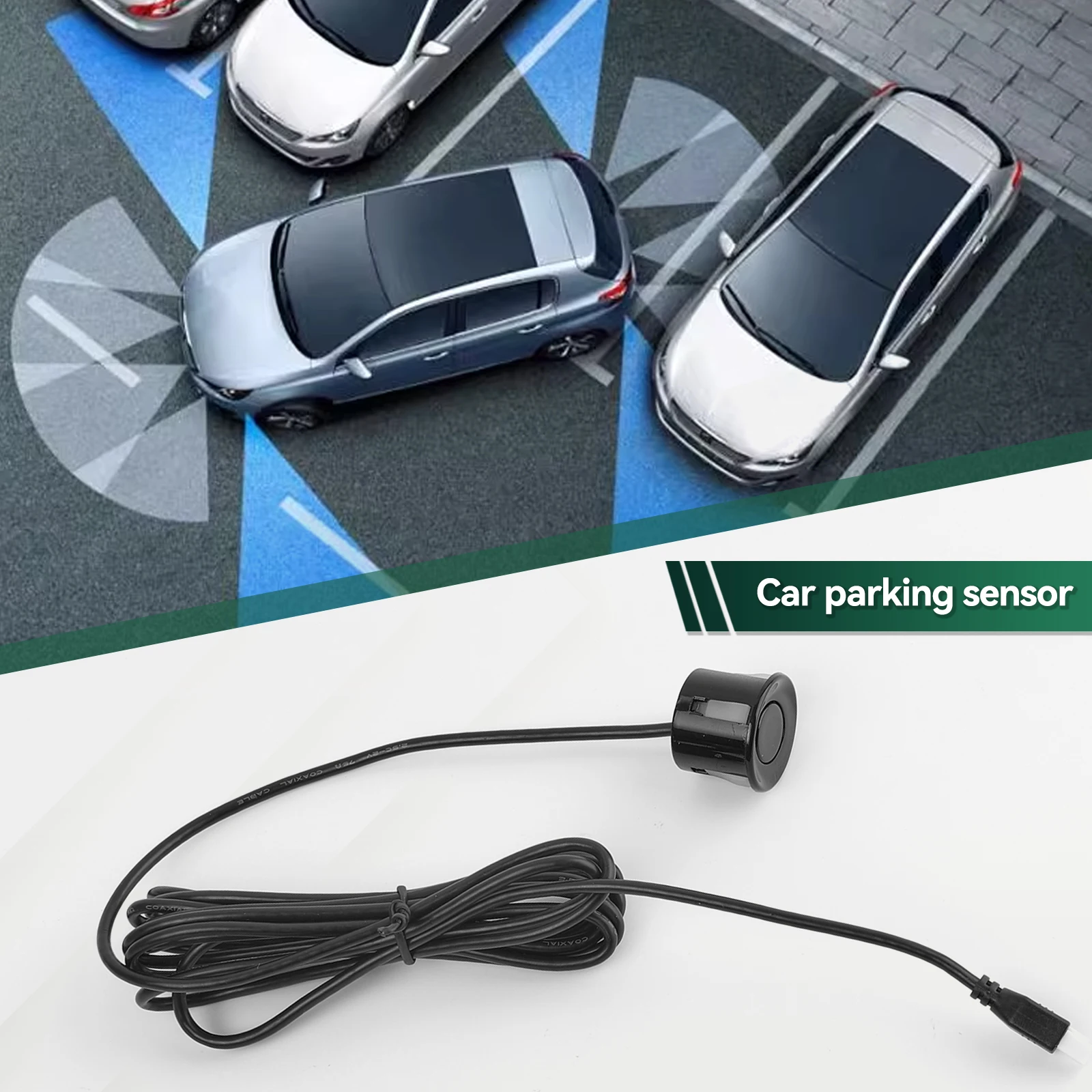 4 buah Sensor bel 22mm, Aksesori Mobil Sistem indikator peringatan suara Radar mundur Kit Sensor parkir otomatis tanpa lubang bor