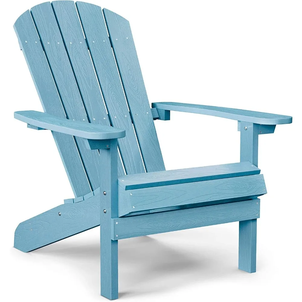 YEFU Adirondack Chair Plastic Weather Resistant, Patio Chairs, Looks Exactly Like Real Wood, Widely Used in Outdoor