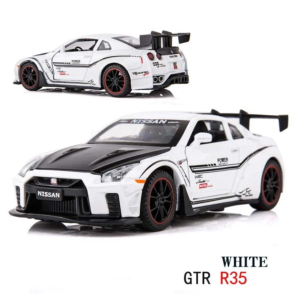 1:32 Nissan GTR R35 Racing Alloy Model Car Diecast Metal Toy Vehicle Model Collection Miniature Car Simulation Boy Birthday Gift