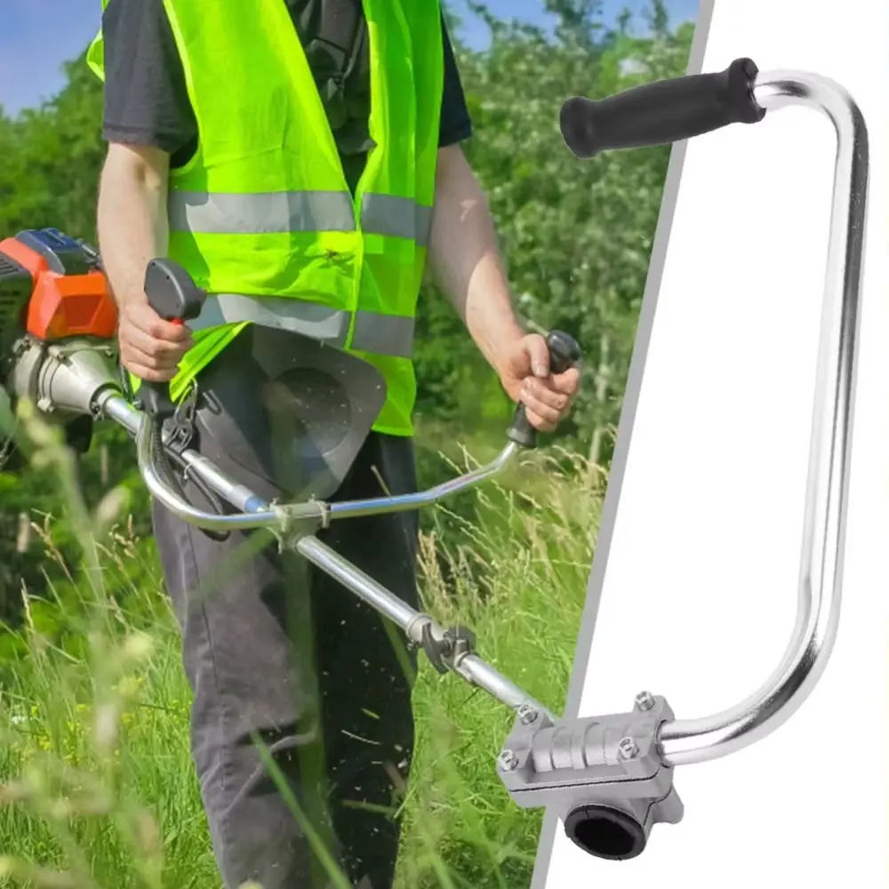 Stainless Steel Trimmer Grip Heavy-Duty Non-slip Grip Weeding Machine Grip Extension Handle Ergonomic String Trimmer Handle