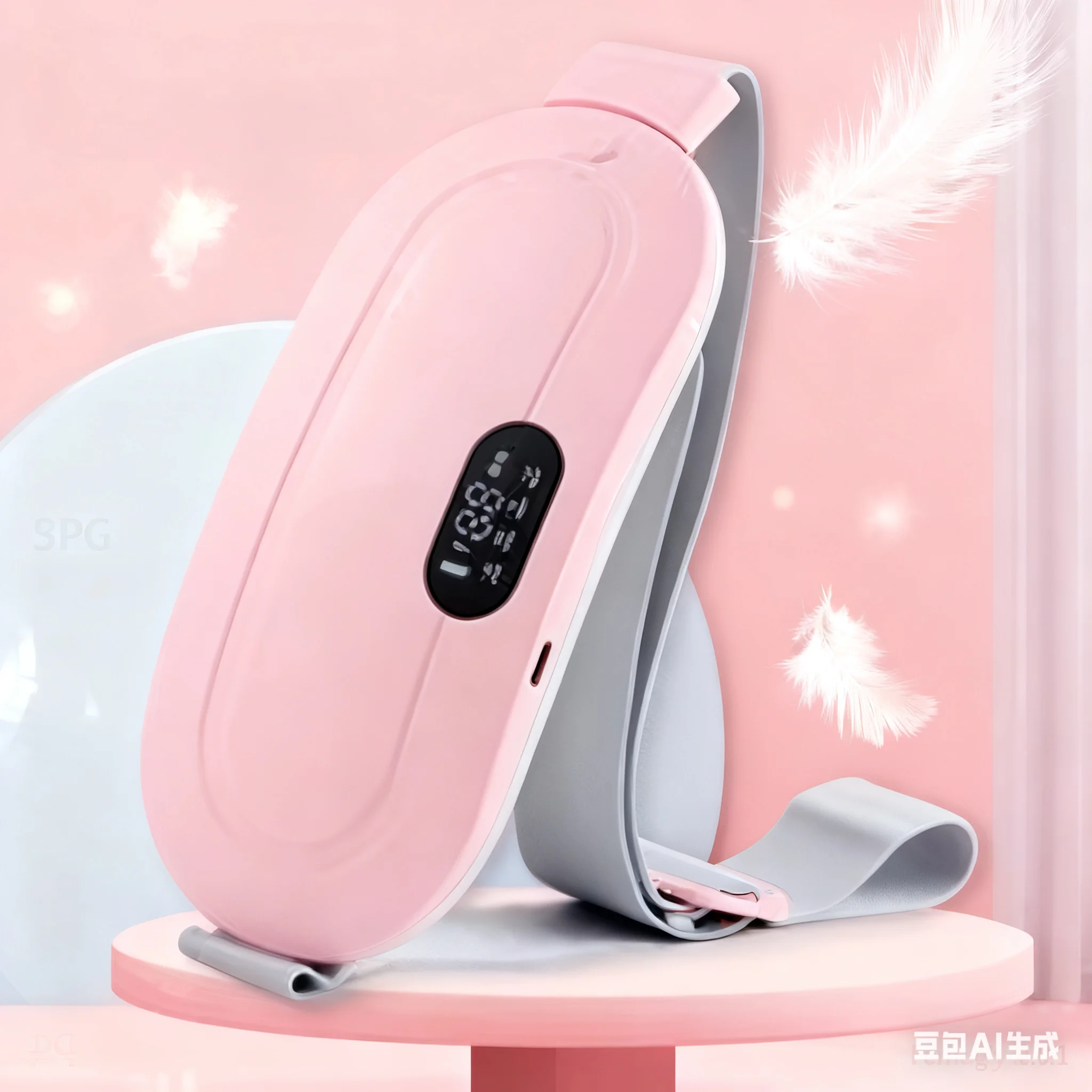 

Portable Cordless Heating Pad, Electric Waist Belt Device, Fast Heating Pad with 3 Heat Levels and 3 Massage Modes, Back or Bell