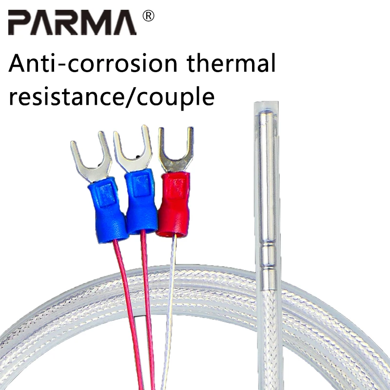 

Pt100 anti-corrosion thermal resistance, Teflon acid and alkali resistant temperature sensor, silver-plated PTFE wire