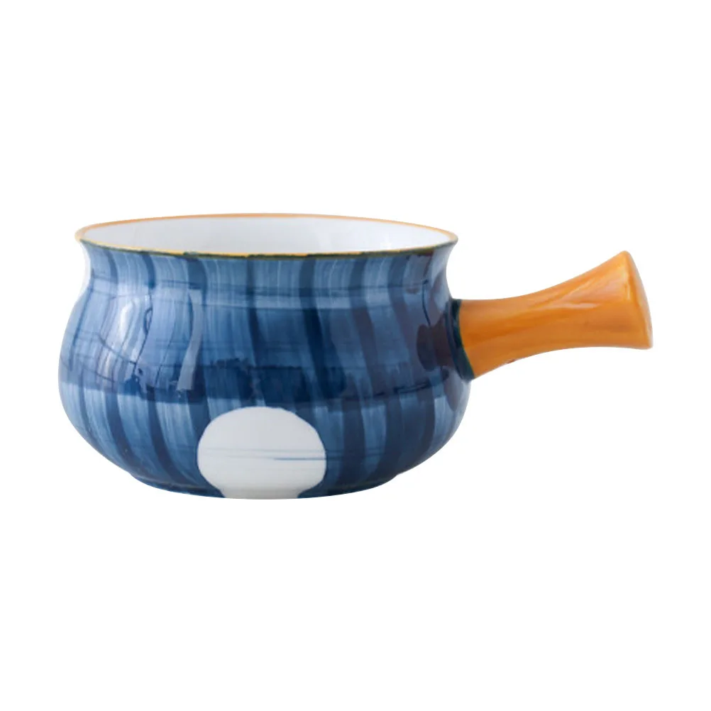 

Ceramic Breakfast Bowl Delicate Multi-Function Household Soup Bowl Smooth Elegant Design Long Service Life Food Accessory