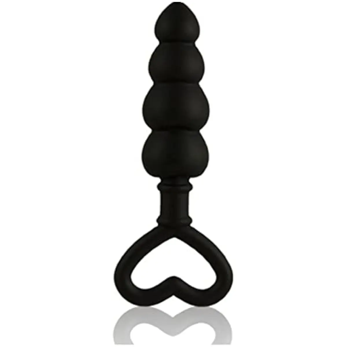 

Anal Beads Butt Plug, Silicone, Ring End for Easy Retrieval, Black