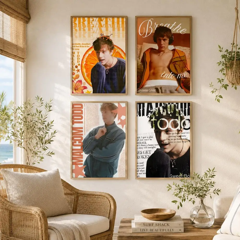 Singer M-Malcolm Todd Painting Calligraphy High-Quality Canvas Wall Mural Crease-Free For Living Room Bedroom Interiors