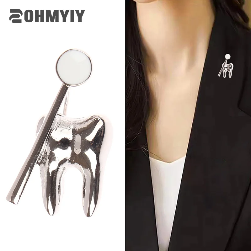 1PC Classic Fashion Tooth Shape Cute Medical spilla Pin per Doctor Nurse risvolto zaino Badge Pins gioielli accessori regalo