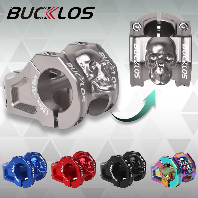 

BUCKLOS High Strength MTB Short Stem 31.8MM Ultralight Mountain Bike Power CNC Aluminum Alloy Bicycle Stem DH/AM/XC Parts Table