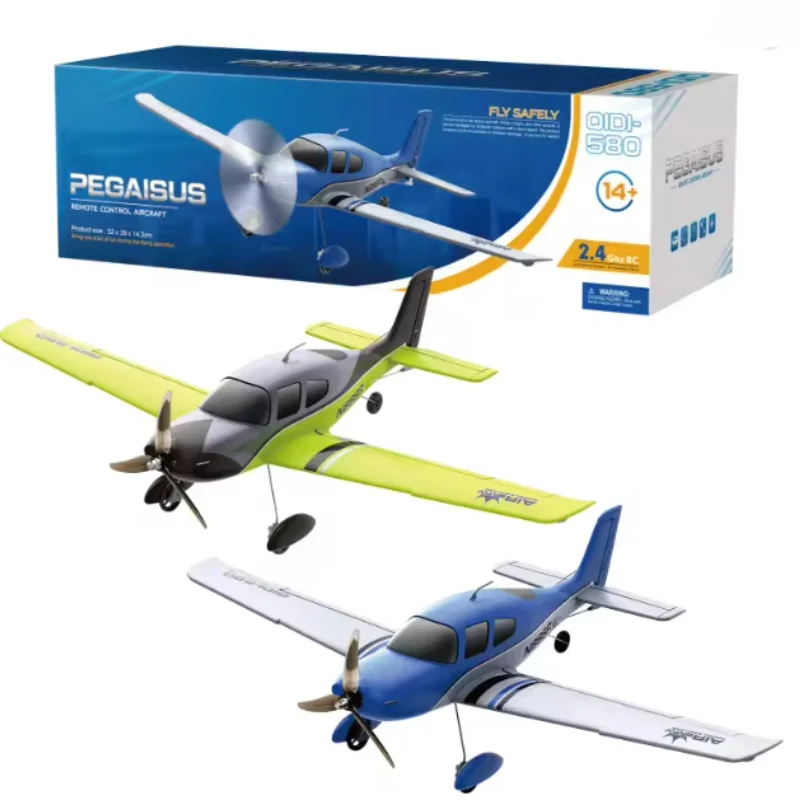 QIDI580 Stunt RC Aliante Aereo 4CH 2.4G Aereo senza spazzole telecomandato Schiuma EPP Ad ala fissa Modello di aereo Giocattoli per bambini 10