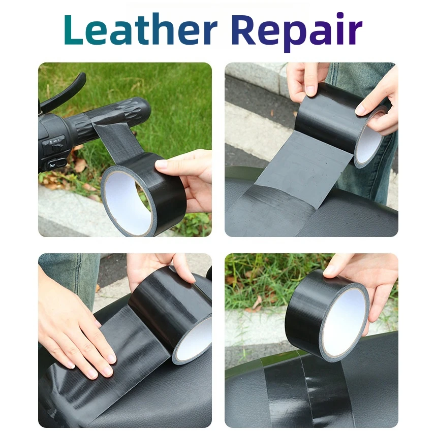 Cushion Leather Chair Sofa Repair Tape Hole Leather Repair Subsidy Black Mesh Cloth Base Tape Waterproof and Wear-resistant Home