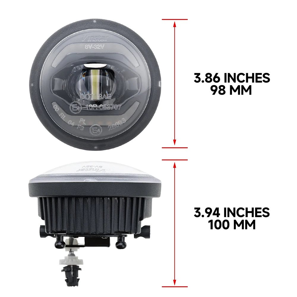 LED Bumper 2in1 DRL Halo Driving Fog Lights Kit For Jeep Gladiator 2020-2026 Patriot 2011-2017 Wrangler JK JL JLU w/Halogen Fog