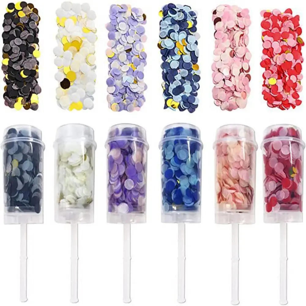 

1Pcs Round Bridal Shower Push Up Anniversary Exploding Party Supplies Confetti Popper For Wedding Confetti Decorations