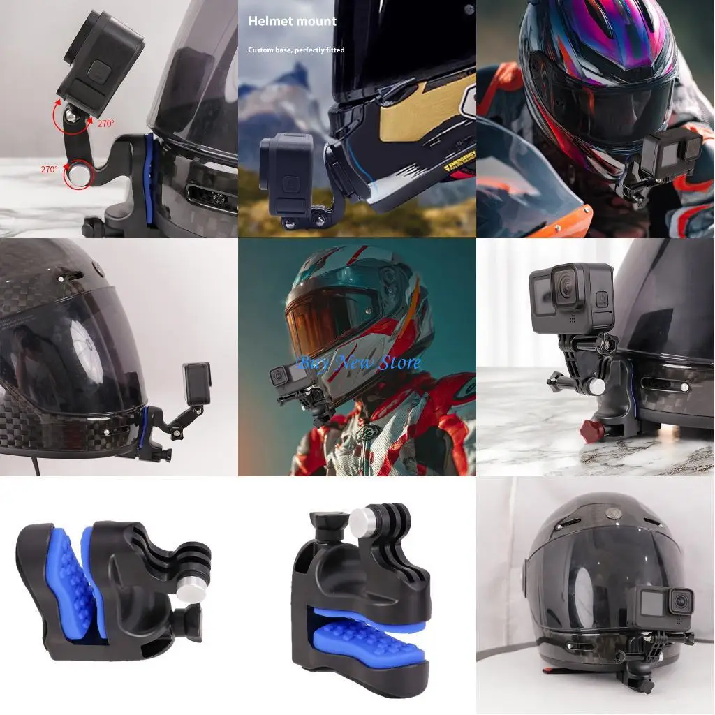 

20CE Resistant Headpiece Chin Camera Mount For Motorcycles Quick Install Parenthesis Ergonomic Plan