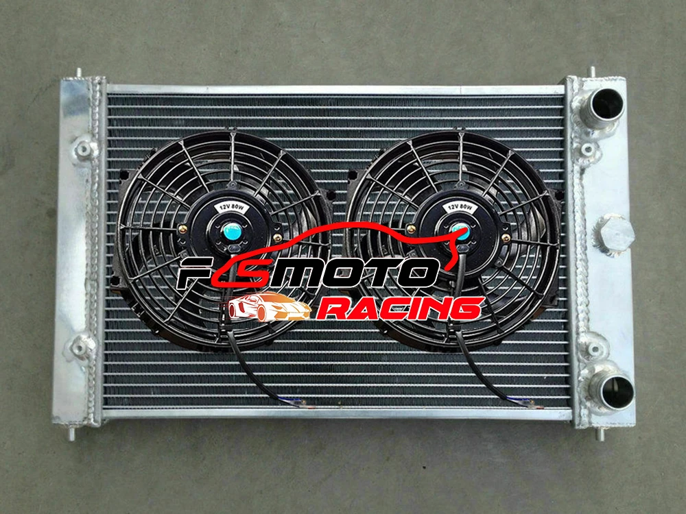 

Aluminum Radiator + Fans For VW Polo 86C G40 1.3 Coupe RACE TRACK W/O AIRCON 1982-1994 1993 1992 1991 1990 1989 1988
