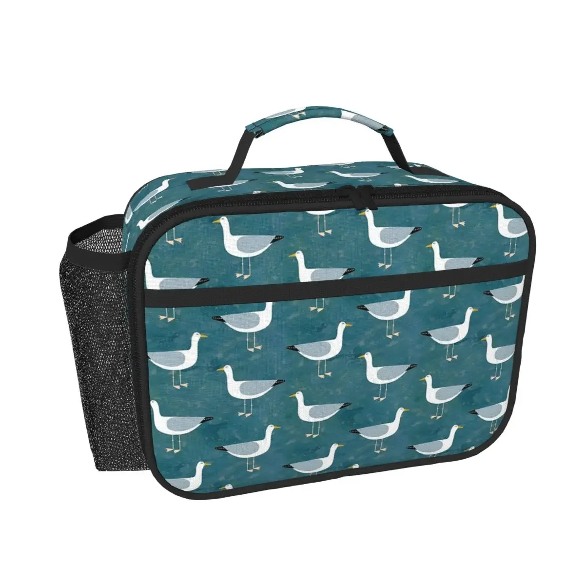 Seagull Standing Insulated Lunch Bag for Women Children Portable Food Boxes Thermal Lunch Box Tote