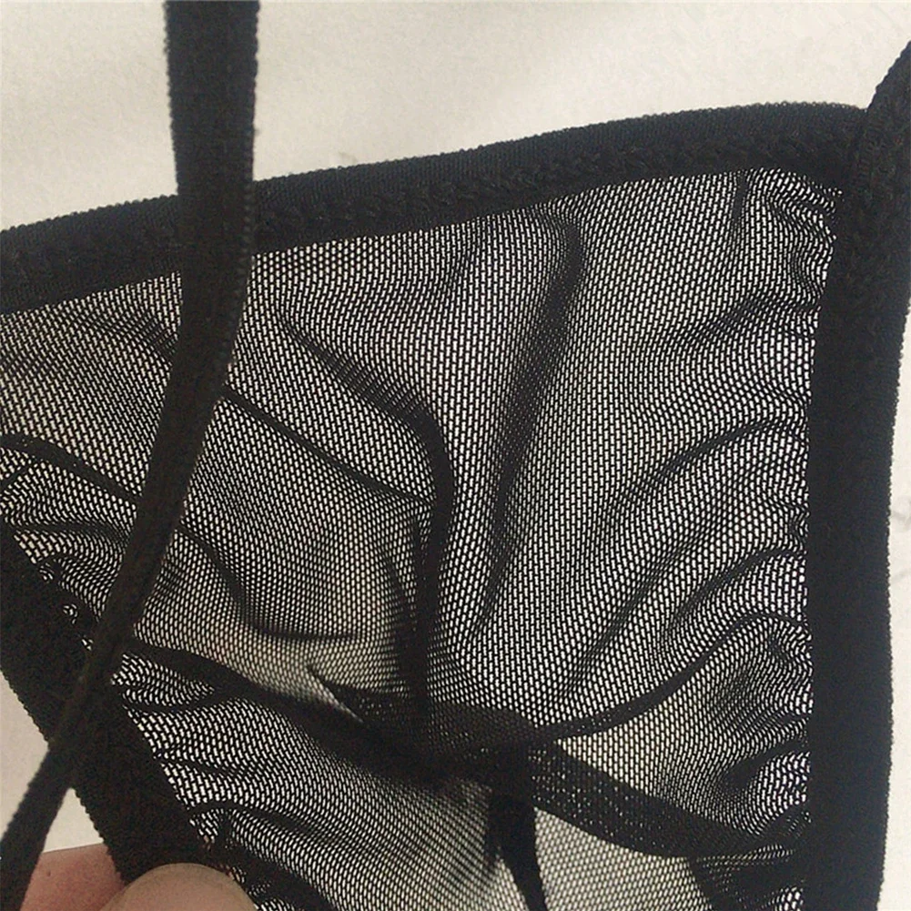 Tanga Sissy de malla transparente para hombre, Tanga de Bikini Super Miin, ropa interior transparente con espalda en T, bragas eróticas sólidas, 2